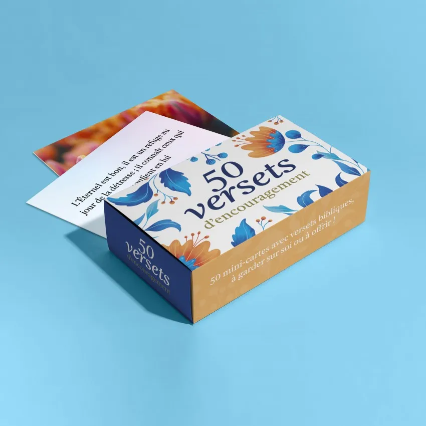 Coffret de 50 mini-cartes - 50 versets - Encouragement