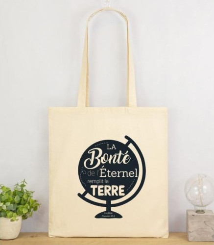 Tote bag coton écru  Ps 33.5 L'Eternel est ma lumiè

    Nouveautés
    Bibles...