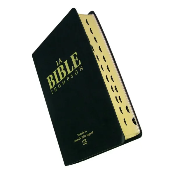 Bible d'étude Thompson NBS de luxe, noire - couverture souple, flexa, tranche or et onglets