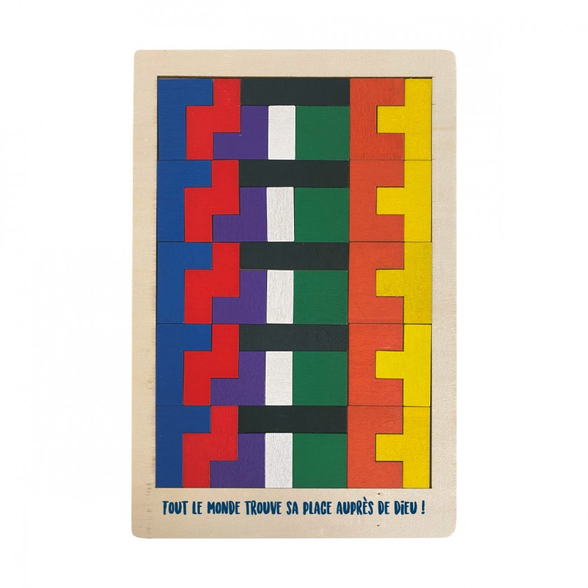 Puzzle Tetris - "Tout le monde trouve sa place auprès de Dieu !"