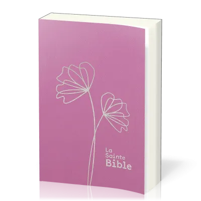 Bible Segond 1910, gros caractères, souple, vinyle rose - 2 rubans marque-pages