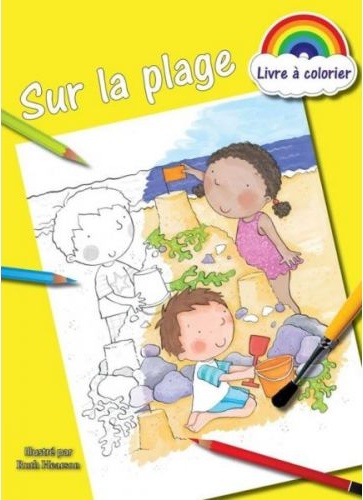 Sur la plage  - livre à colorier