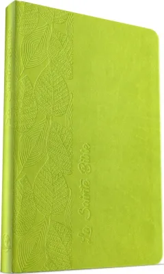 Bible Segond 1880, compacte, vert motif feuilles - couverture souple, vivella