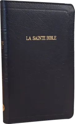Bible Segond 1910, compacte, similicuir bleu marine, fermeture éclair - 1 ruban marque-pages