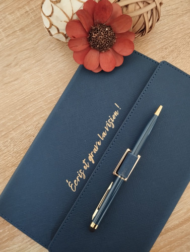 Carnet de notes bleu marine - Recharge