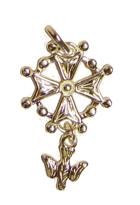 Croix Huguenote plaqué or - 12mm