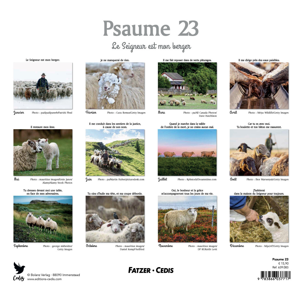 Psaume 23 [grand format] calendrier mural