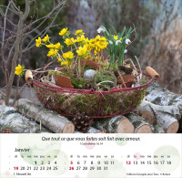 Jardins, Merveilles de la création - Calendrier de table