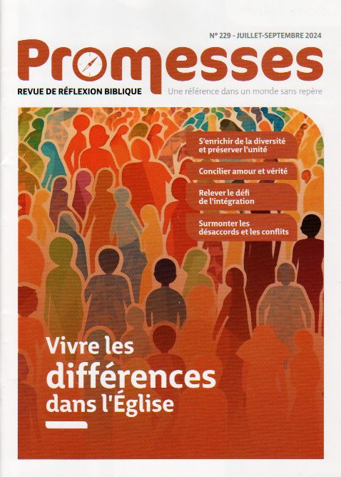 Revue Promesses n°229 Vivre les différences dans l'église