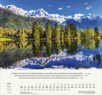 Calendrier Montagnes trilingue: allemand, français, anglais - Mural