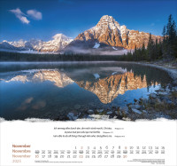 Calendrier Montagnes trilingue: allemand, français, anglais - Mural