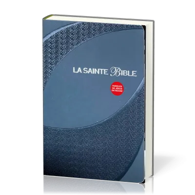 Bible Segond 1910, gros caractères, similicuir gris, onglets, tranche argent - 2 rubans...