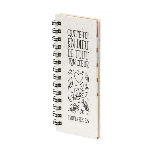 Mini-bloc notes avec post-its Confie-toi en Dieu […] - Proverbes 3.5