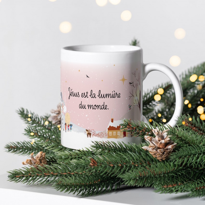 Mug Noël « Jésus est la lumière du monde »