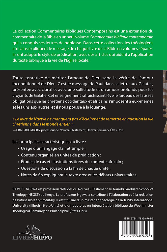 Galates - Collection Commentaires Bibliques Contemporains