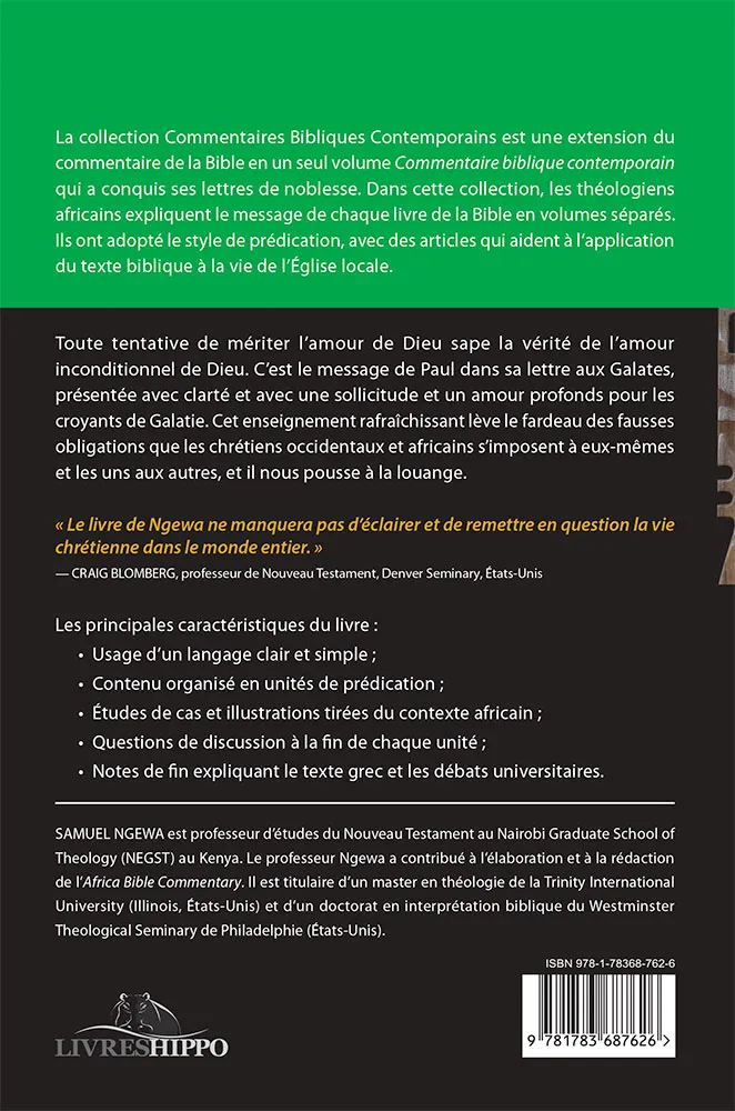 Galates - Collection Commentaires Bibliques Contemporains