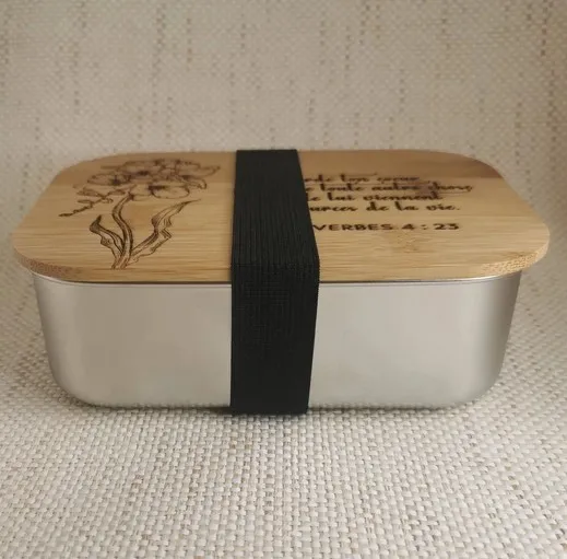 Lunch Box Proverbes 4.23 - Bambou et inox