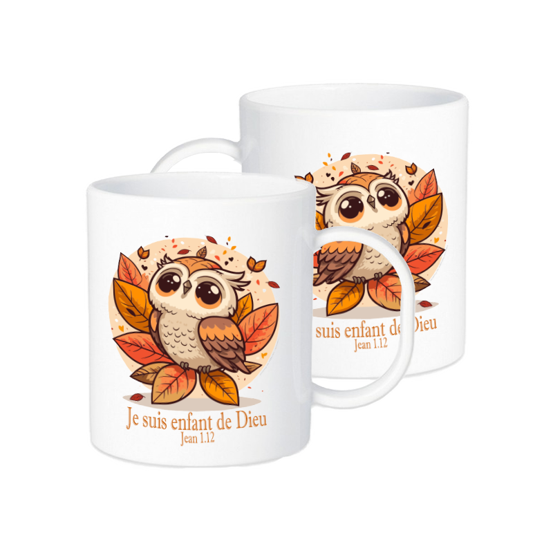 Tasse en plastique incassable pour enfants - "Je suis enfant de Dieu." Jean 1.12