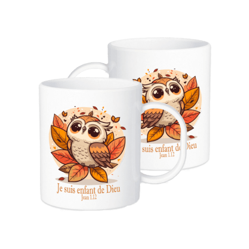 Tasse en plastique incassable pour enfants - "Je suis enfant de Dieu." Jean 1.12