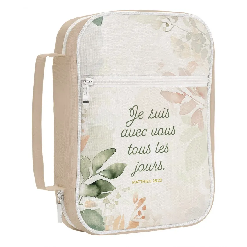 Pochette Bible large "Je suis avec vous tous les jours" - Matthieu 28.20