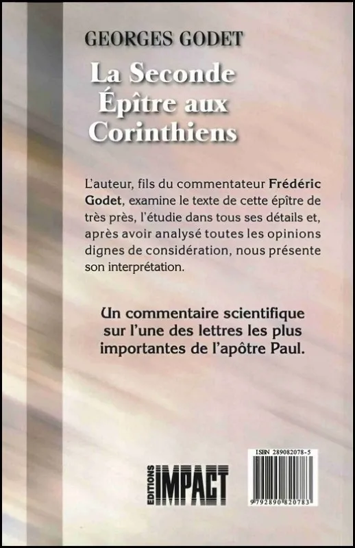 Seconde épître aux Corinthiens (La)