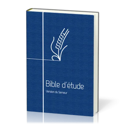 Bible d'étude Semeur 2015 - couverture souple bleue, tranche blanche