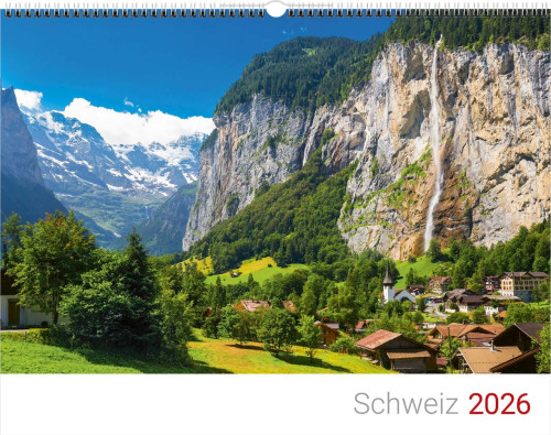 Calendrier Paysages Suisses - Anglais, Calendrier mural