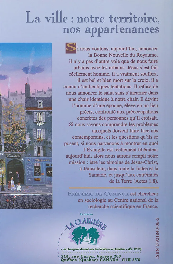 Ville: notre territoire, nos appartenances (La) - L'incarnation de L'Évangile dans le tissu...
