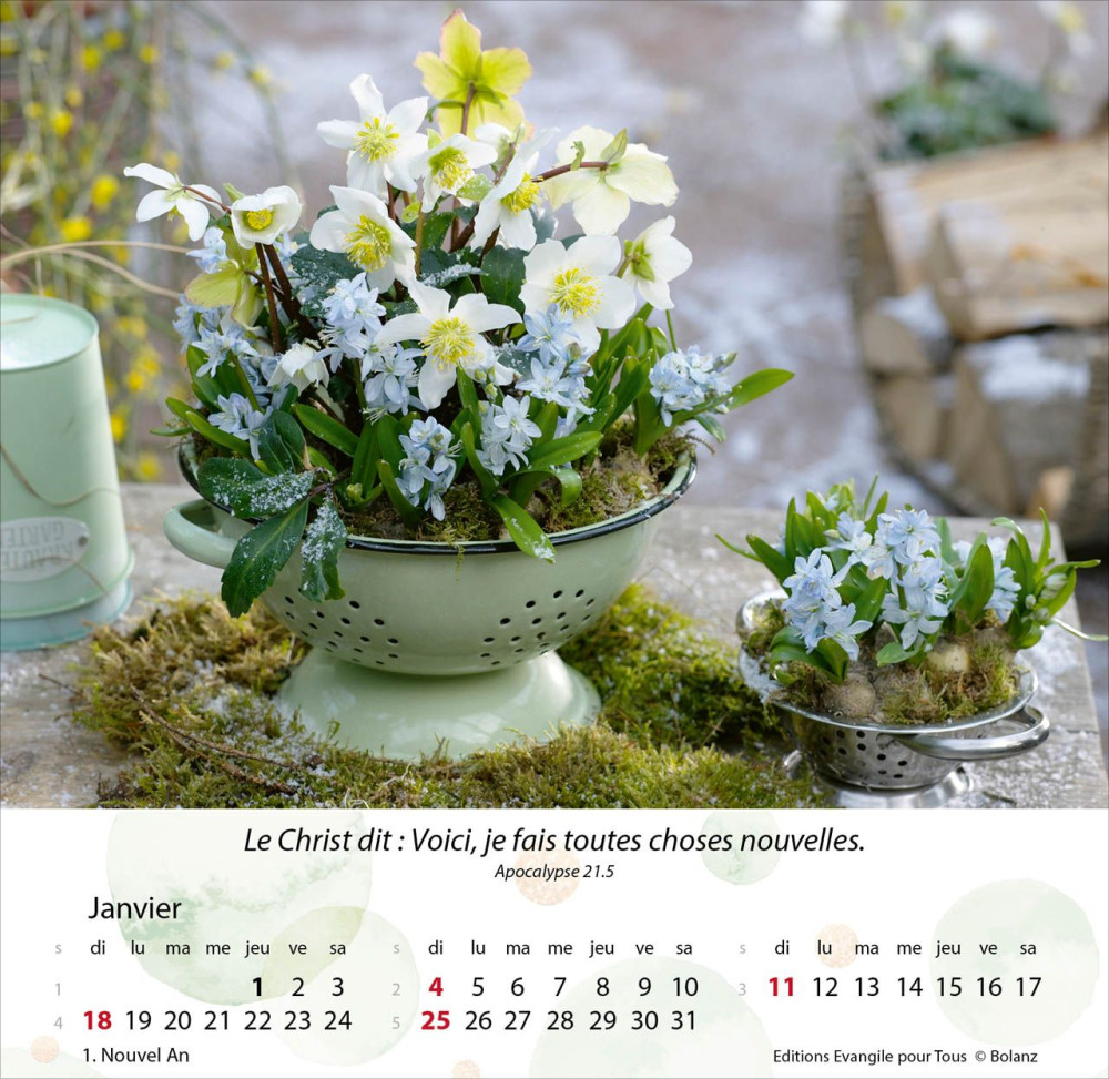 Jardins, Merveilles de la création - Calendrier de table