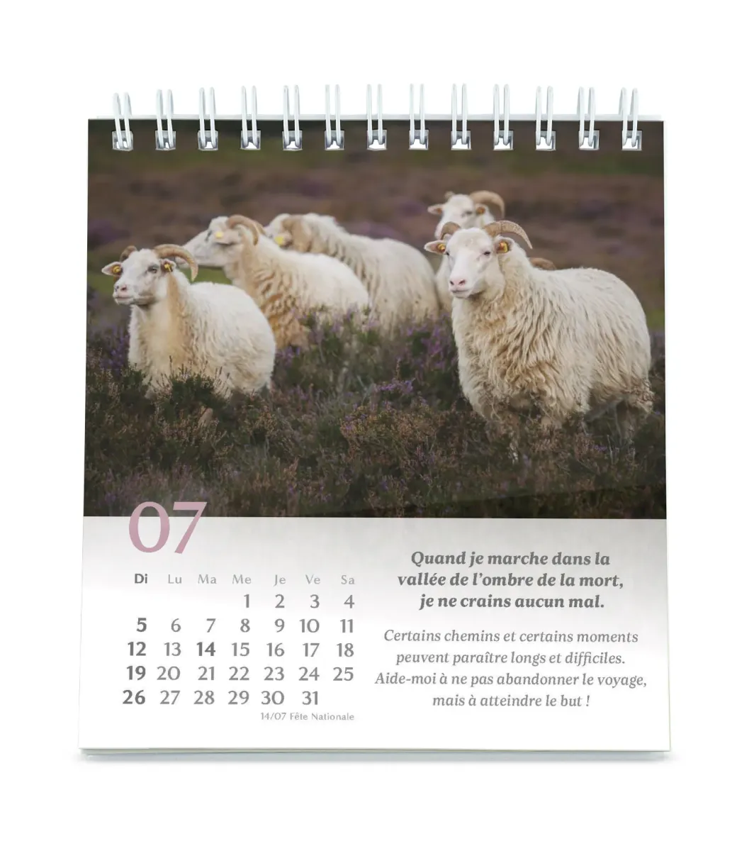 Psaume 23 - Petit format - calendrier à poser