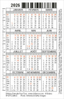 Calendrier format carte de crédit - Motif Paysage (Galates 5.1)
