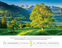 Calendrier Paysages Suisses - Allemand, Calendrier mural