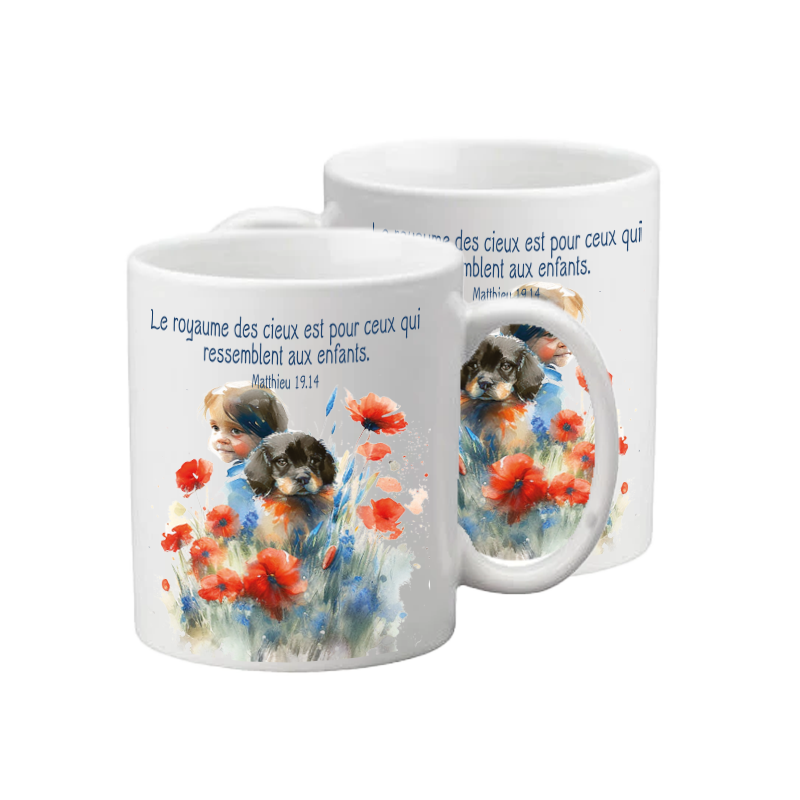 Tasse en plastique incassable pour enfants - "Le royaume des cieux est pour ceux qui ressemblent...