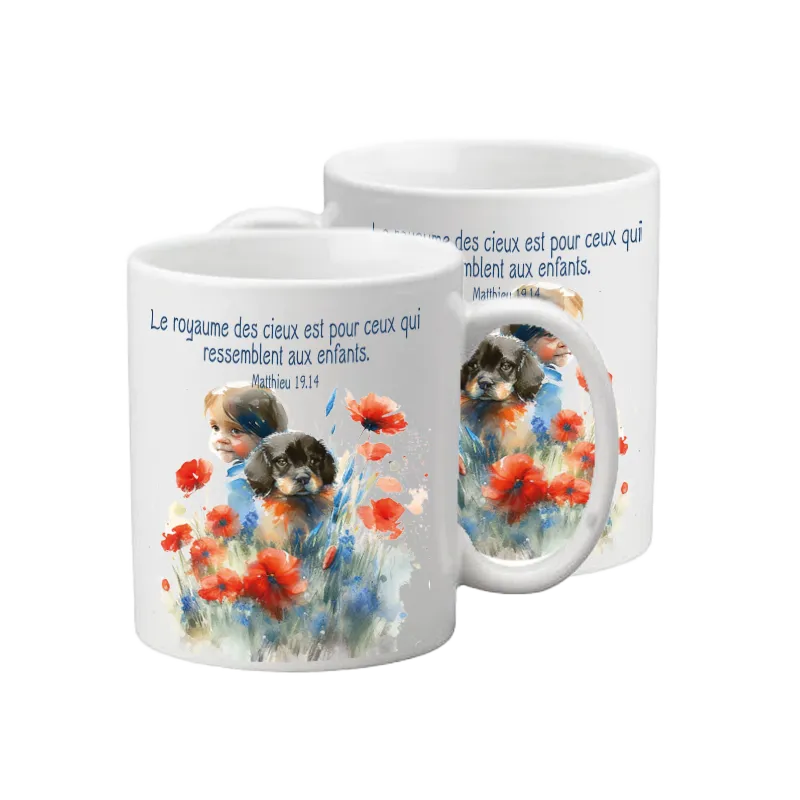 Tasse en plastique incassable pour enfants - "Le royaume des cieux est pour ceux qui ressemblent...