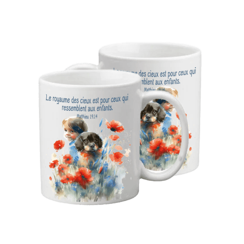 Tasse en plastique incassable pour enfants - "Le royaume des cieux est pour ceux qui ressemblent...