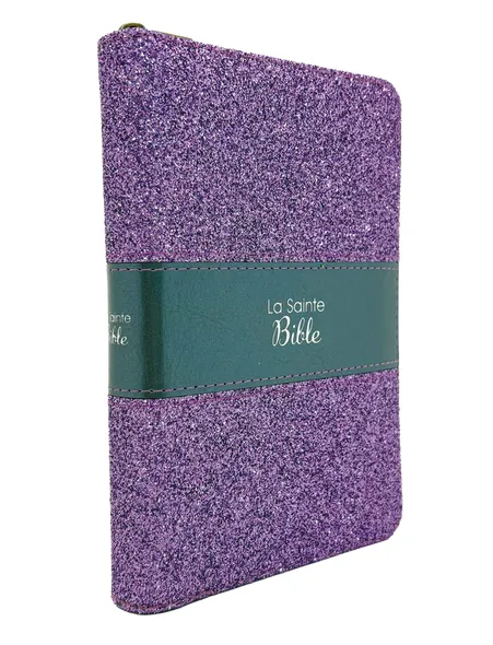 Bible Segond 1910, compacte, violette - couverture souple, fermeture éclair, tranche or