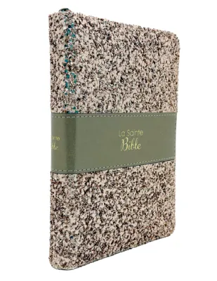 Bible Segond 1910, compacte, bronze doré pailleté - couverture souple, fermeture éclair, tranche or