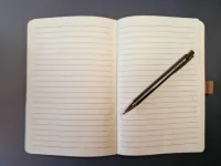 Carnet de notes 2 Corinthiens 3: 17 - A5 liège et toile vert foncé