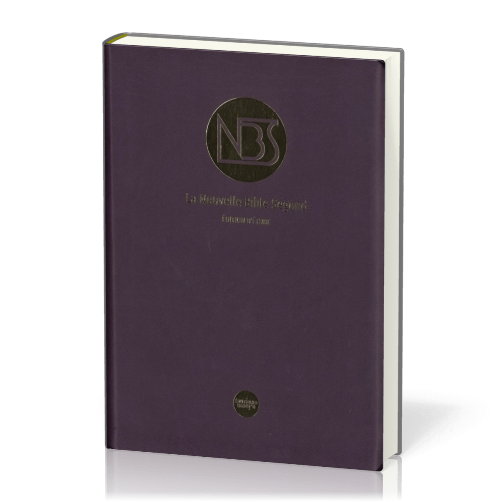 Bible d'étude NBS - grand format, similicuir prune, étui souple