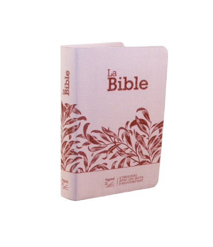 Bible Segond 21 compacte (Premium Style) - couverture souple, toile rose avec paillettes et onglets