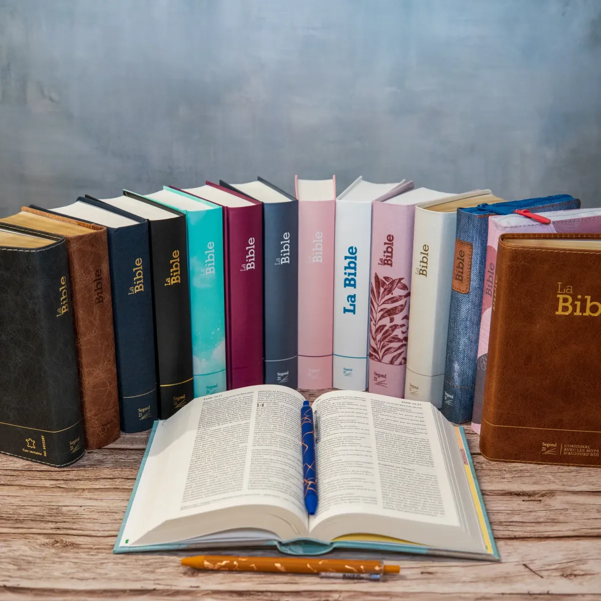 Bible Segond 21 compacte (Premium Style) - couverture souple toile bleu marine-anthracite