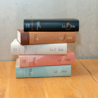 Bible Segond 21, gros caractères - couverture souple noire en fibrocuir, tranche argentée