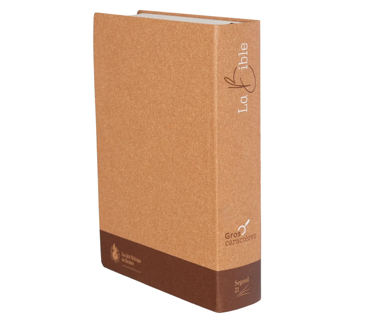 Bible Segond 21, gros caractères - couverture semi-rigide, papier brun chiné en fibres naturelles