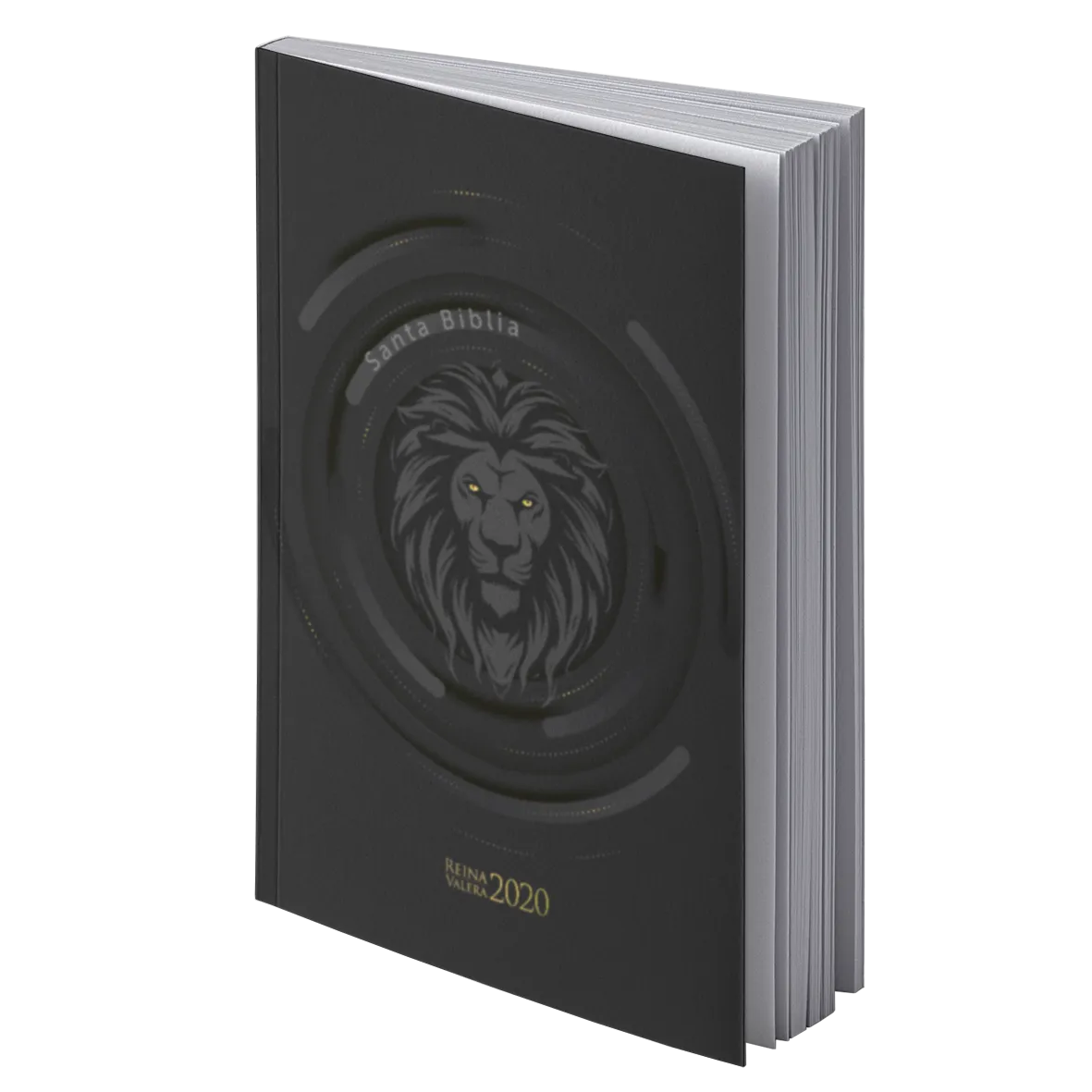 Espagnol, Bible Reina Valera 2020, gros caractères, lion, noire