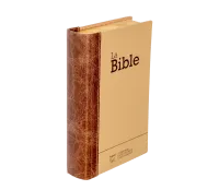 Bible Segond 21 compacte (Premium Style) - couverture semi-rigide duo cuir praliné-chocolat, avec...