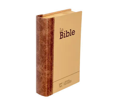 Bible Segond 21 compacte (Premium Style) - couverture semi-rigide duo cuir praliné-chocolat, avec...