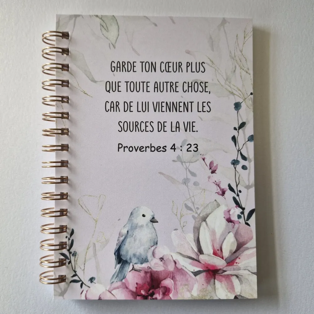 Carnet de notes, format poche A6, Prov. 4.23 - Avec spirales, pages pointillées