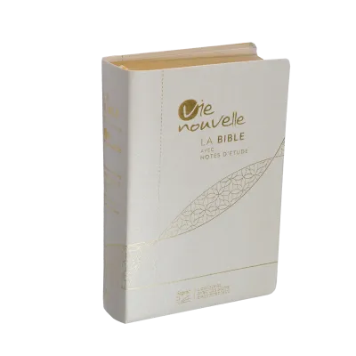 Bible d'étude Vie nouvelle, Segond 21, blanche - Couverture souple, toile, tranches or