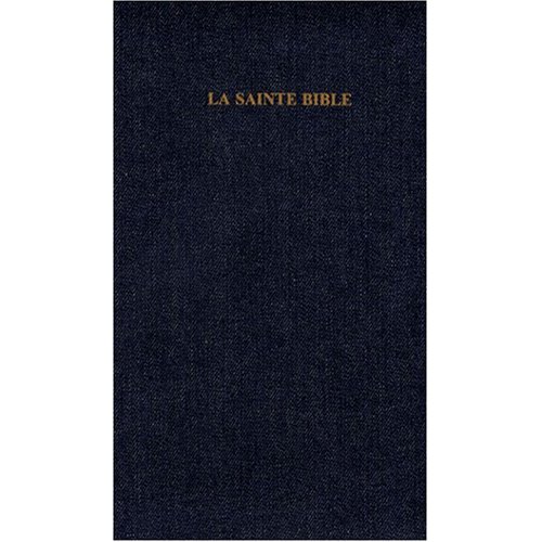 Bible Segond 1910, compacte, jeans - couverture semi-rigide, jeans, zipper, tranche or, avec onglets