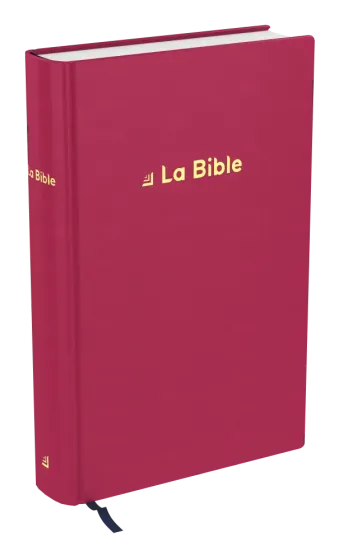 Bible Darby révisée format compact, rigide velours rouge framboise